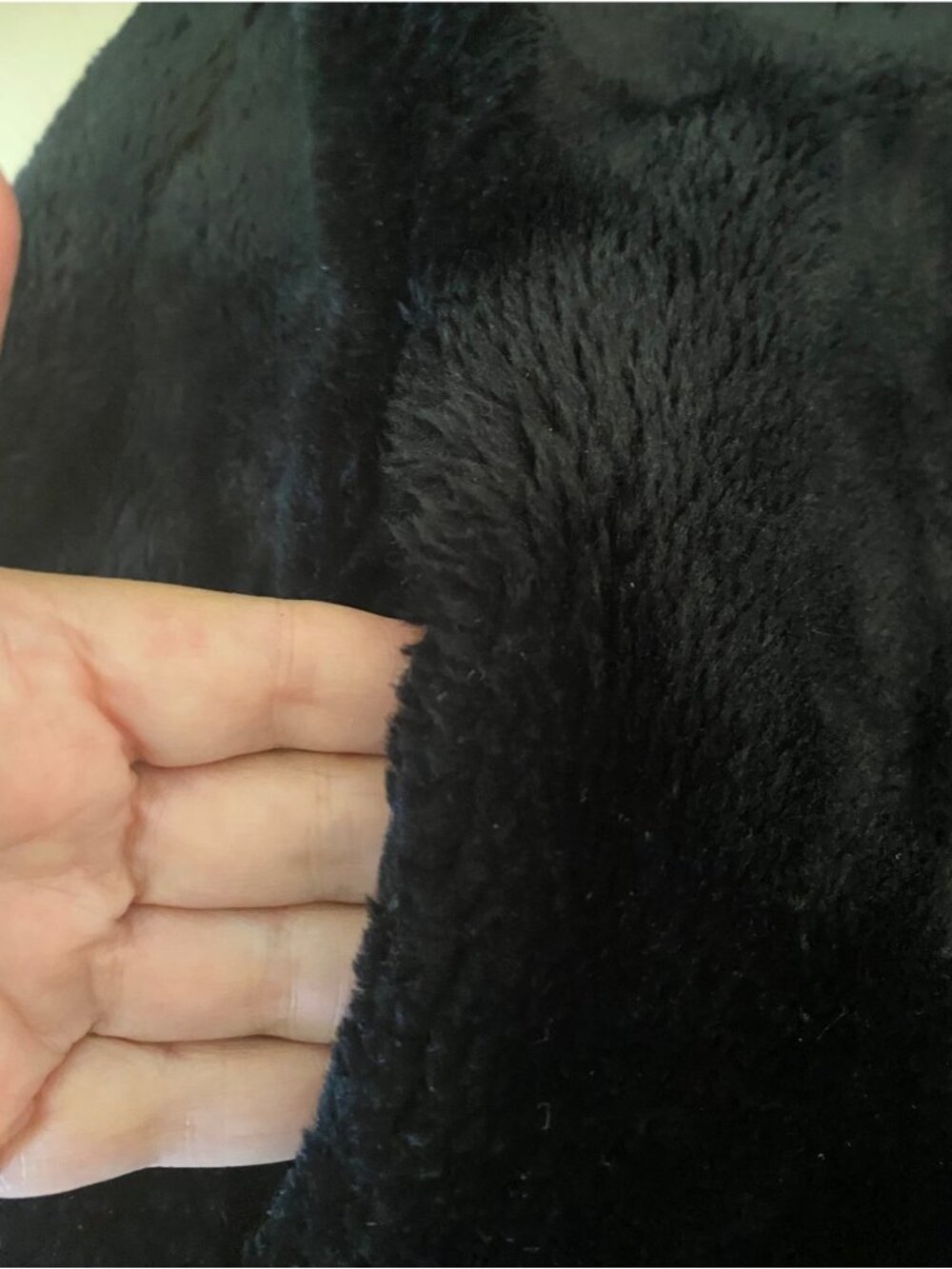 Vintage Monterey Fashions Black Faux Fur Maxi Coat Large Made In USA - Picture 7 of 12